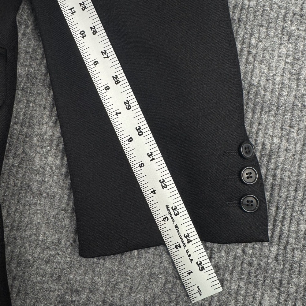 Sisley Sport Coat Blazer Mens 44R Black Wool Made Italy Quiet Luxury Tailored - Picture 12 of 12